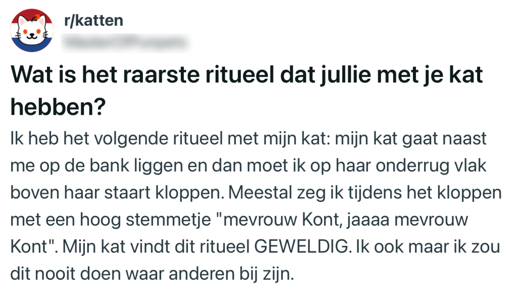 katten rituelen baasjes