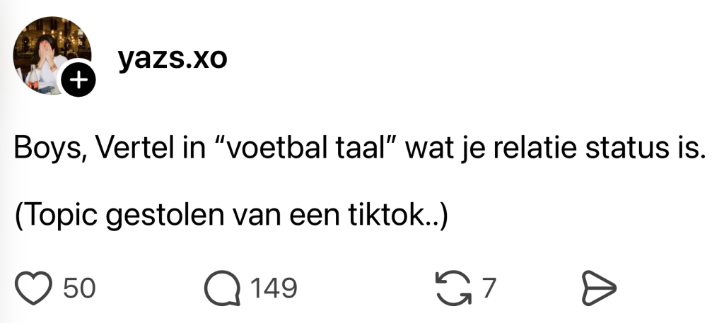 voetbal voetbaltermen relatiestatus 