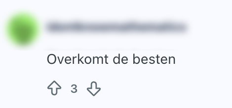 overkomt de beste