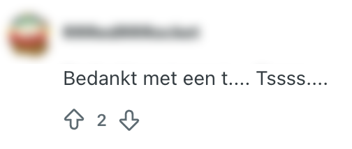 bedankt