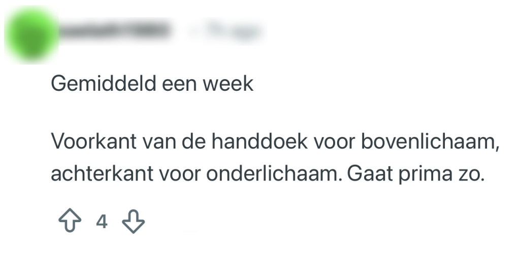 handdoek discussie
