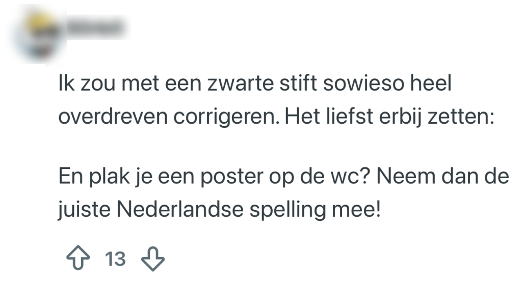 briefje wc