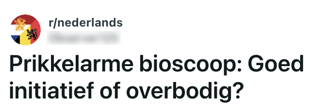 vue prikkelarme bioscoop