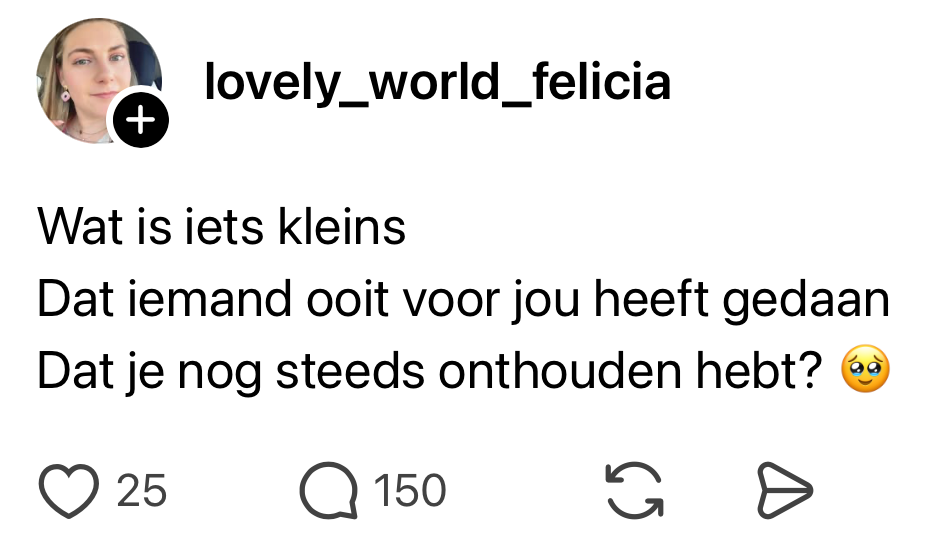 gebaren gunsten kleine dingen