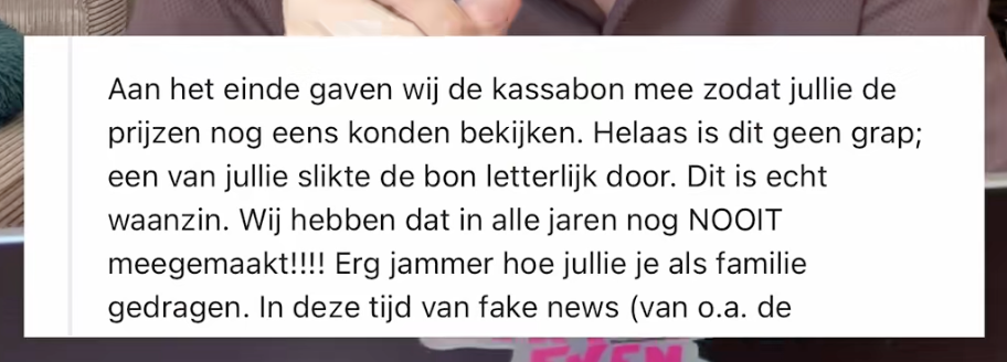 bon doorgeslikt