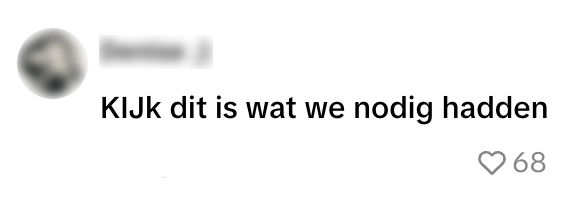 nodig hadden reactie
