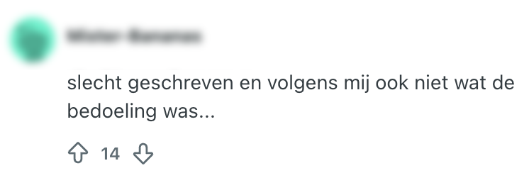 slecht geschreven