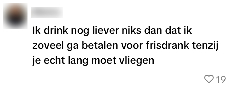 vliegtuig contant menukaart