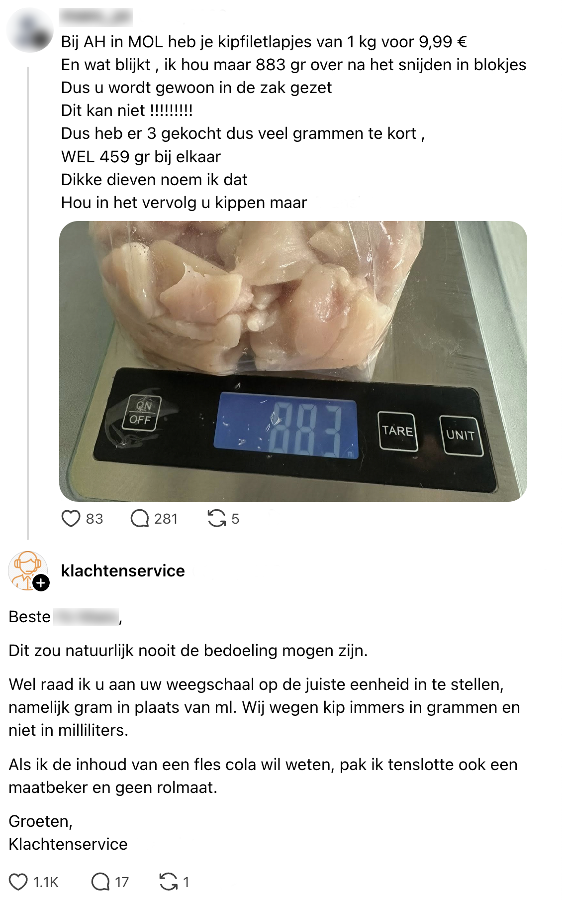 klachtenservice