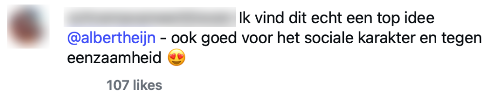 albert heijn briefje hittegolf