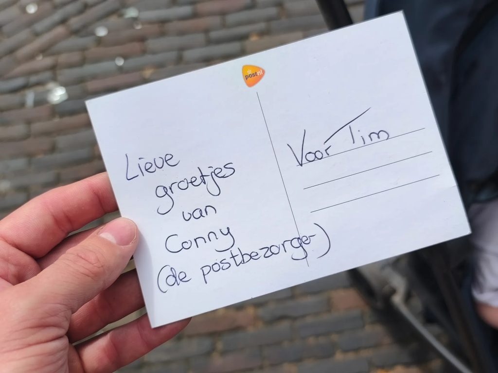 postnl bezorger kaartje