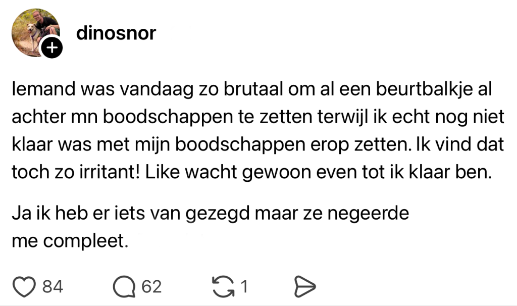 boodschappen kassa beurtbalkje