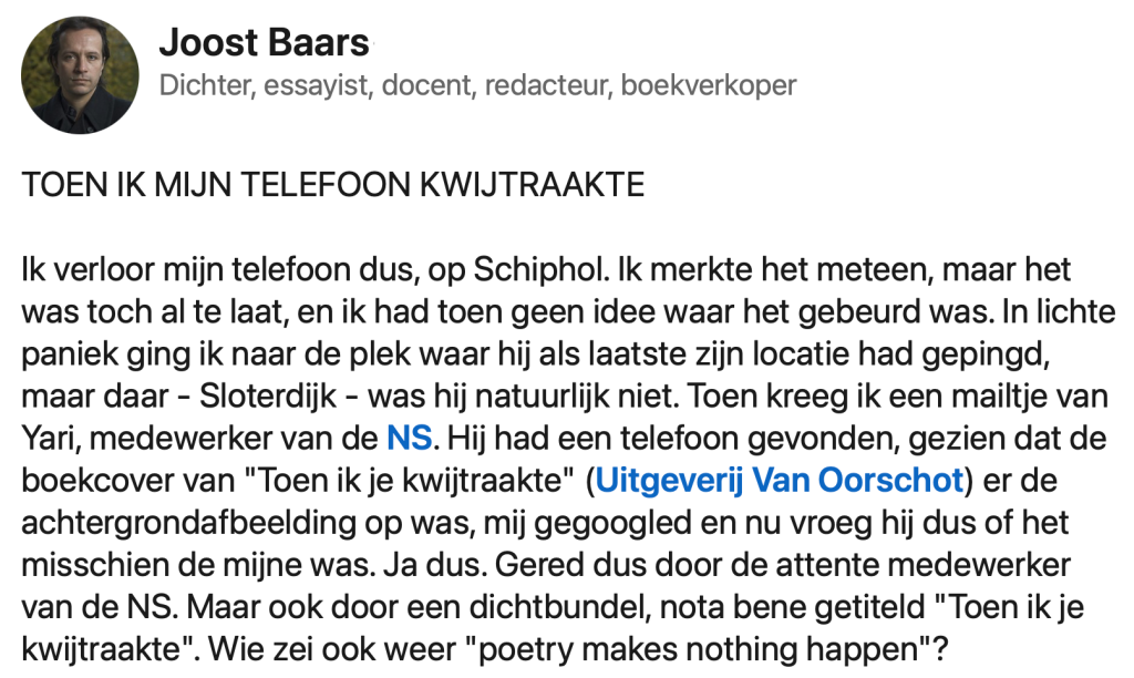 telefoon trein NS