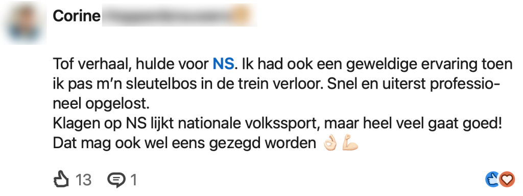 telefoon trein NS