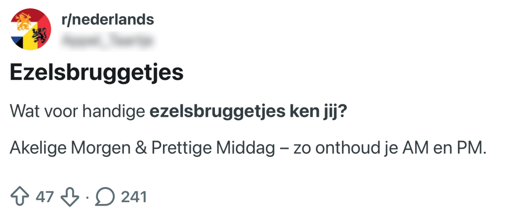ezelsbruggetjes