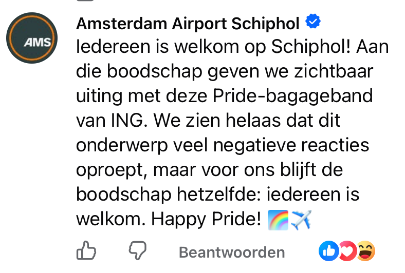 schiphol airport pride