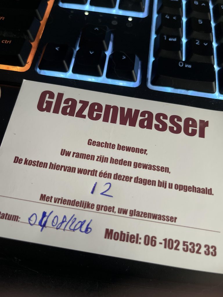 glazenwasser briefje