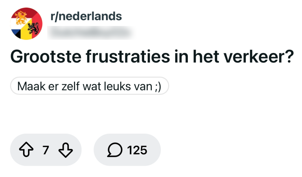 verkeer irritaties auto