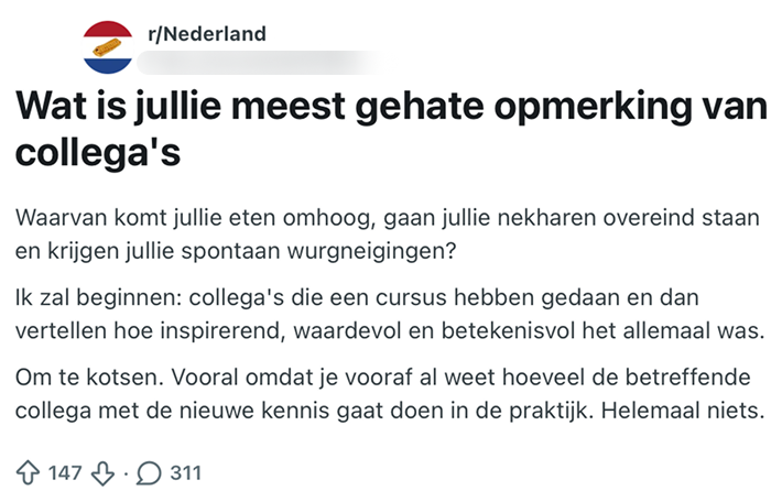 haat collega's
