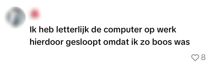 Computer gesloopt