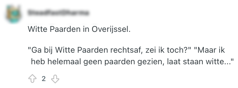 Witte Paarden plaatsnamen