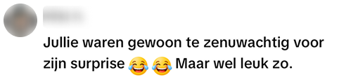 zenuwachtig voor surprise