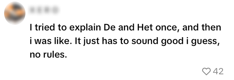 de of het uitleggen