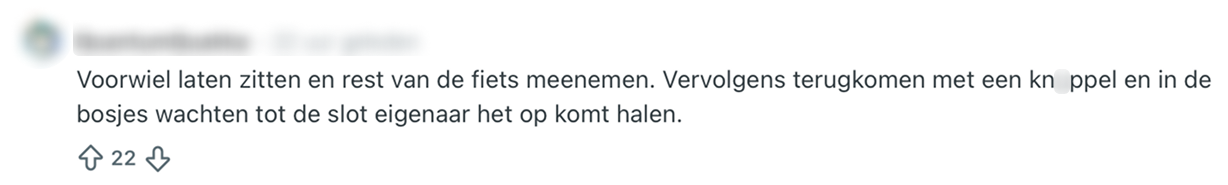 Opwachten bij fiets