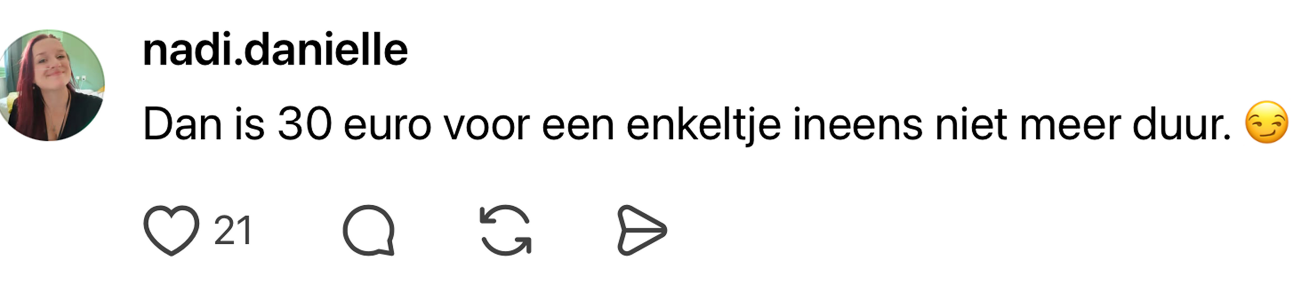 enkeltje trein