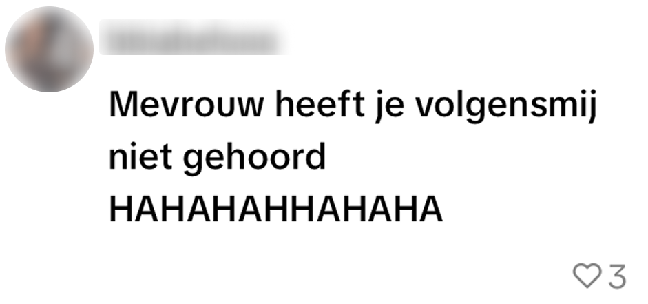 niet gehoord met voertuig